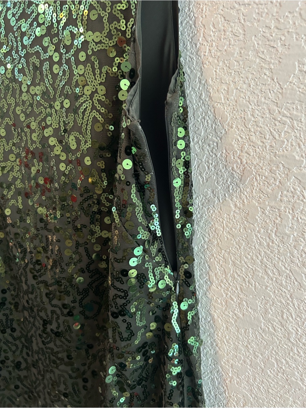 Jessica Simpson Emerald Green Sequin Mini Dress Homecoming Party Dress Size 8 - Picture 4 of 6
